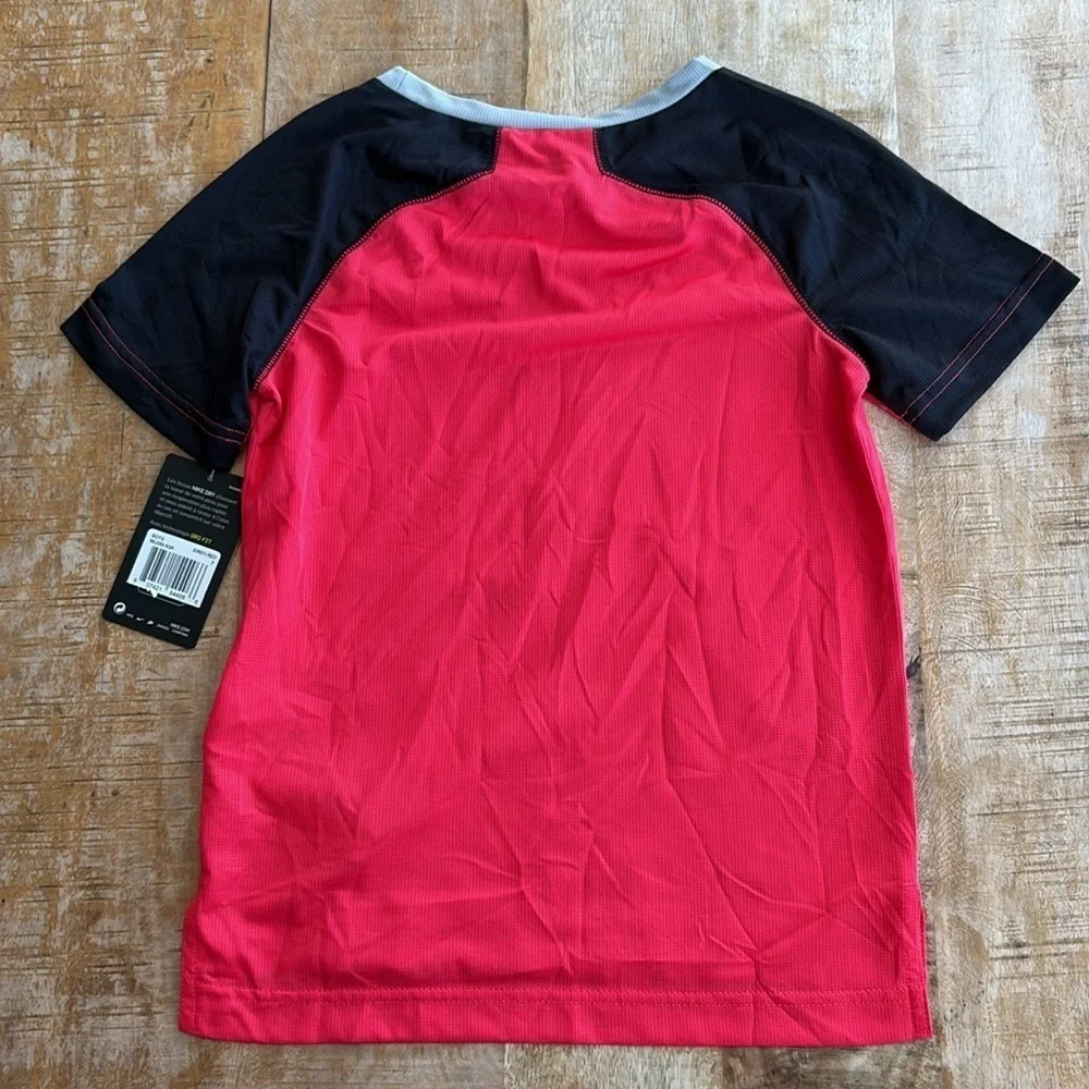 NWT Nike Red and Black Dri-FIT Tee size 7